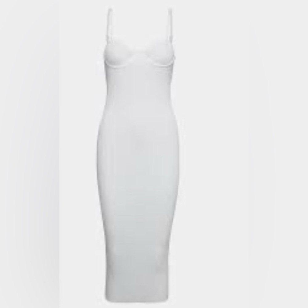 Helmet Lang ribbed eyelet bra dress in white NWT - Picture 4 of 9